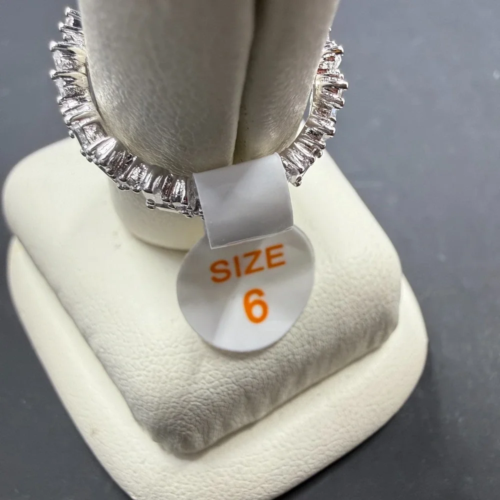 Bomb Party Now's The Time Size 6 Ring Diamond CZ RBP5912 Rhodium